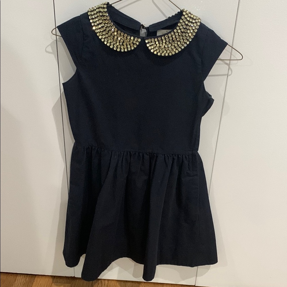Stylish KATE SPADE Black Kids Dress with Gold Accents
